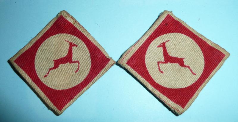 WW2 13th Corps / British Element, Trieste Force (BETFOR) Printed Cloth Formation Sigs  badges