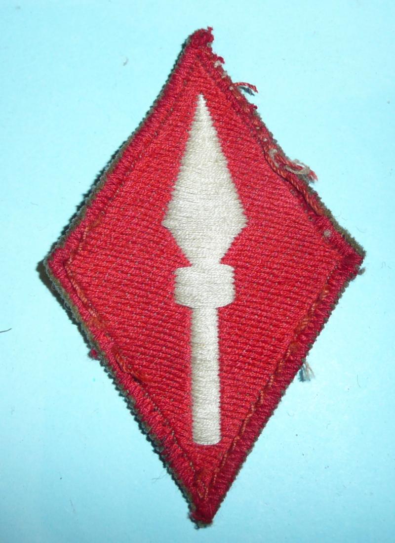 WW2 1st Corps Woven / Embroidered Cloth Formation Sign Flash Patch Badge