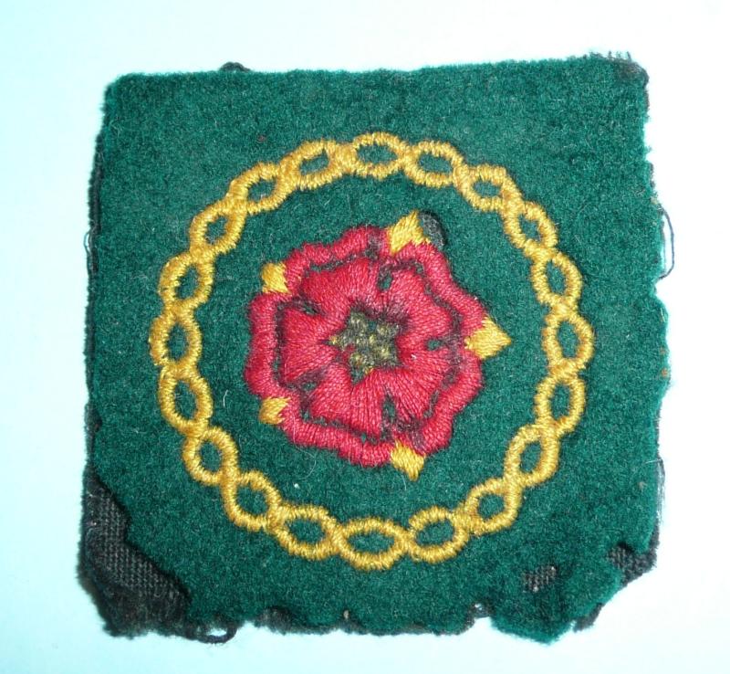 Cold War Lancashire and Border District & North Western District Embroidered Felt Cloth Formation Sign Patch Flash Designation Patch