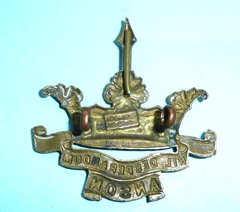 WW1 RND Royal Naval Division 8th Anson Battalion Gilding Metal Cap Badge - Gaunt Tablet
