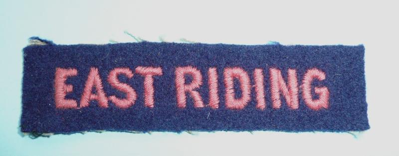 Cold War - 422nd (East Riding) Territorial Regiment Coast Artillery Regiment (East Riding of Yorkshire) Woven Supplementary Cloth Shoulder Title (1947 - 1956 only)