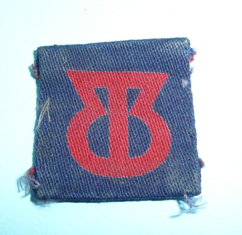 WW2 - 133rd LAA Light Anti Aircraft Regiment RA Printed Cloth Formation Sign Flash Regimental Designation Patch Badge