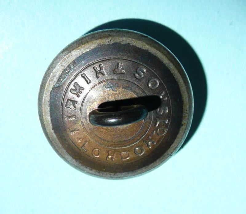 The Royal Welsh Fusiliers Volunteer Battalion Officer's Medium Pattern Silver Plated White Metal Button