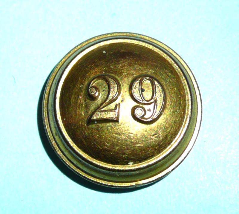 29th Regiment of Foot (1st Bn Worcestershire Regiment) Officer's Medium Pattern Gilt Button