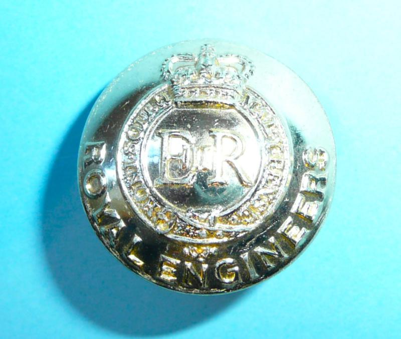 QEII Corps of Royal Engineers AA Anodised Aluminium Staybrite Large Pattern Gold Coloured Button