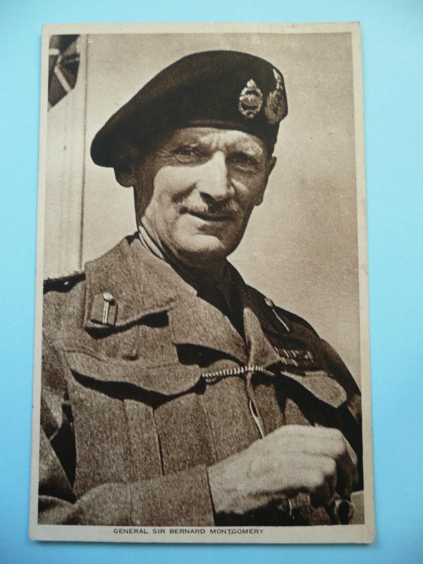 WW2 Postcard  - Photographic Portrait of General Bernard Montgomery