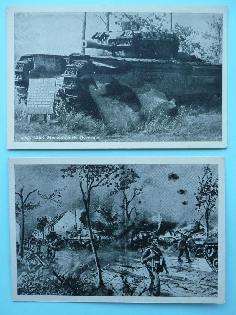 Overloon Holland Tank Museum Old Postcards x 2