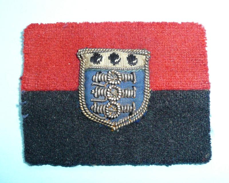 WW2 War Office Bullion and colour threads on Felt cloth Formation Sign Flash Designation Patch  Badge (RAOC officers)