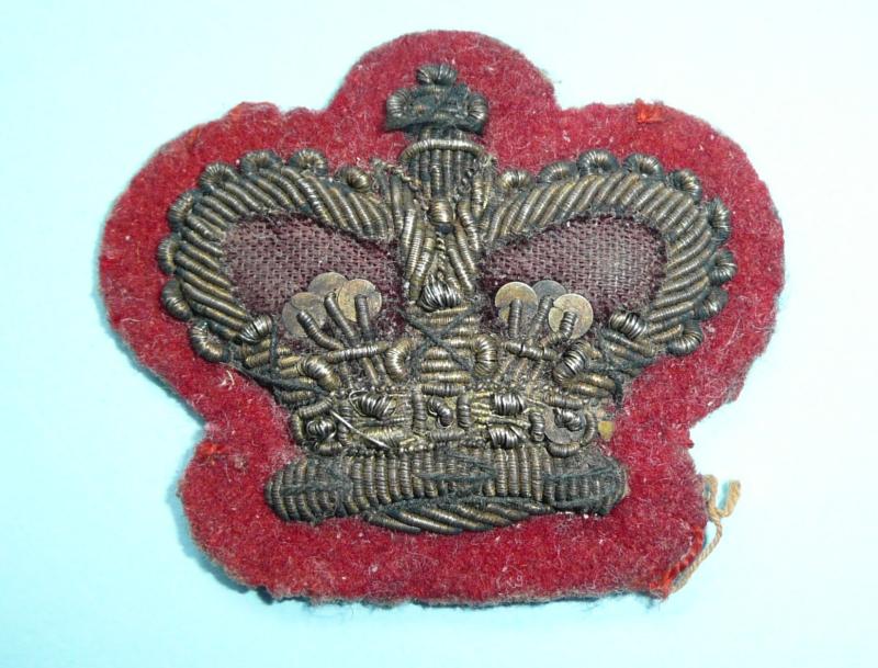 QVC Victorian Bullion Embroidered Senior NCOs / Colour Sergeant's Line Regiments Rank Crown