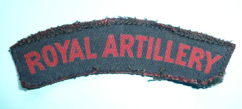 WW2 Royal Artillery Printed Cloth Shoulder Title