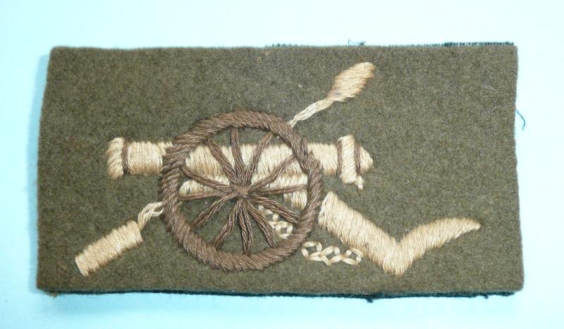 WW2 Period British Army Royal Artillery Master Gunners Embroidered Felt Cloth Arm Badge / Patch