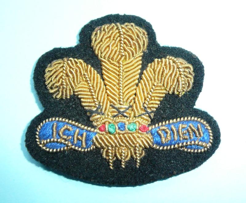 British Army Deputy Lord Lieutenant of Wales No1 Dress Bullion Cap Badge