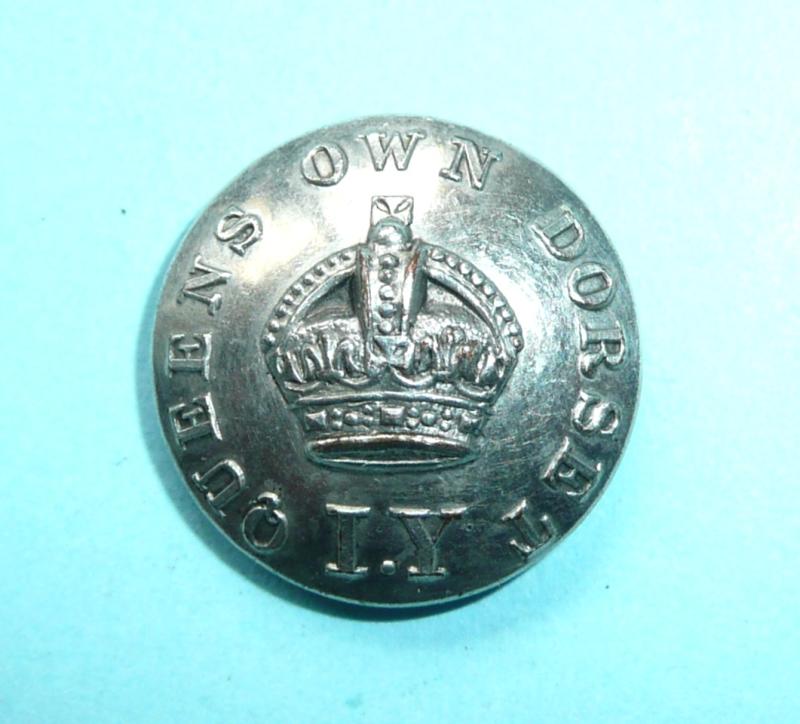 Queen's Own Dorset IY (Imperial Yeomanry) Officer's Silver Plated Medium Pattern Button