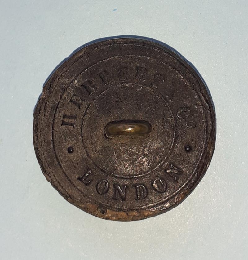 QVC Victorian 49th Middlesex Rifles Volunteers (Post Office Rifles) Black Composite Large Pattern Button