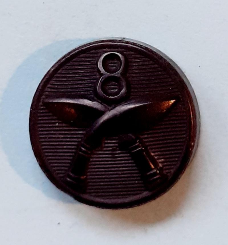8th Gurkha Rifles 8GR Black Composite Medium Pattern Button