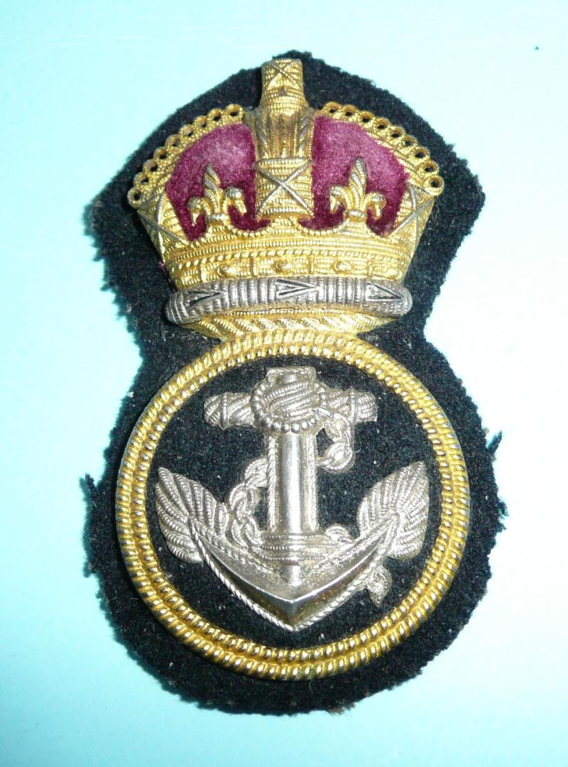 WW2 British Royal Navy RN Petty Officer’s Economy Pattern Cap Badge