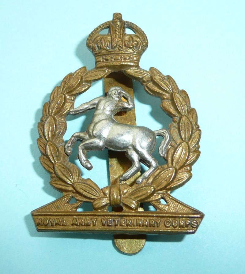 Royal Army Veterinary Corps (RAVC) Other Ranks Bi-Metal Cap Badge, King's Crown - Gladman & Norman