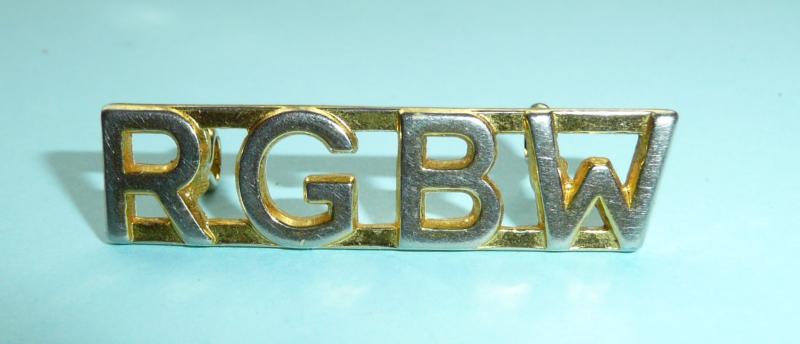 RGBW (Royal Gloucestershire Berkshire & Wiltshire Regiment)  Gilt Metal Shoulder Title