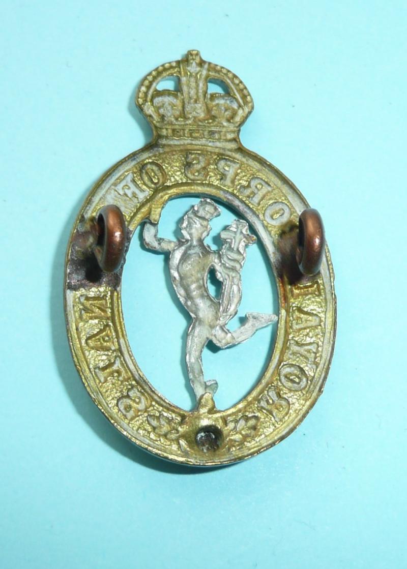 Royal Corps of Signals Bi-Metal Collar Badge, Right Facing, 1st Pattern