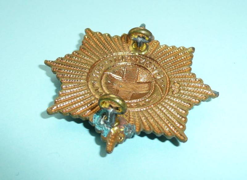Early Coldstream Guards Other Ranks Brass Gilding Metal Cap Badge