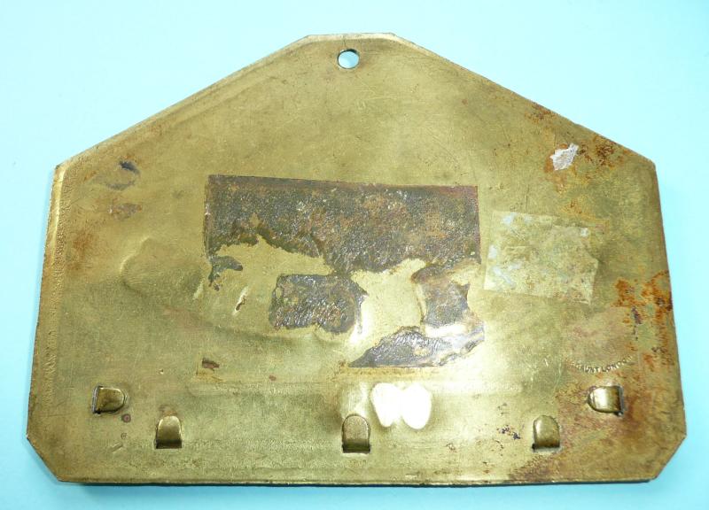 Edwardian Irish Guards Brass Duty Bed Plate