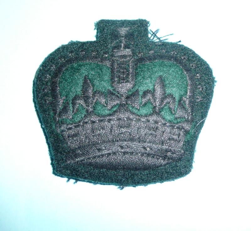 British Army Warrant Officer's Bullion Cloth Rank Badge, Queen's Crown - 6th QEO / 7th DEO / 10th PM0 / Gurkha Rifles