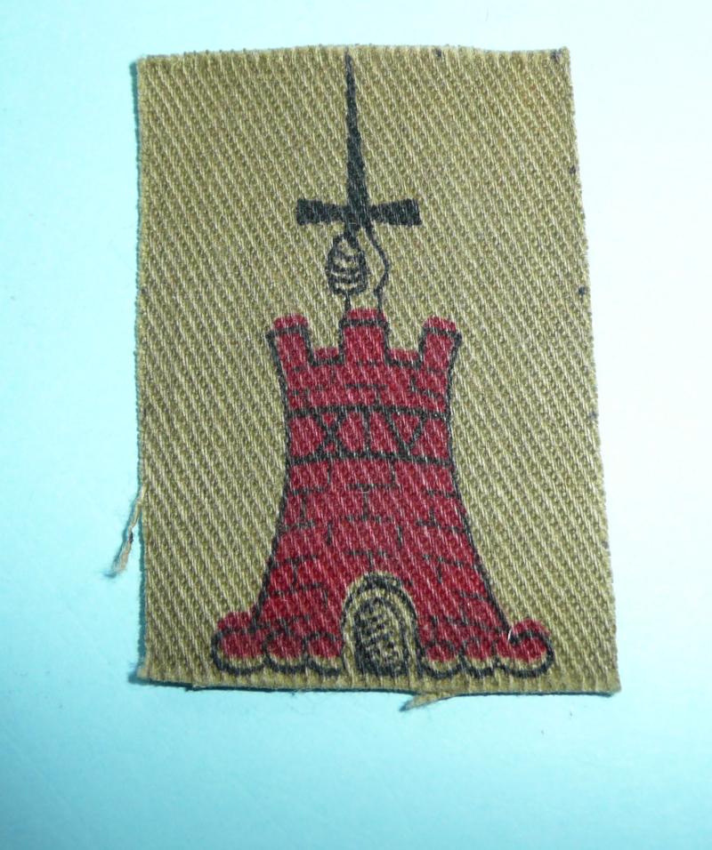 WW2 14th Cornwall (Hayle) Battalion Home Guard (HG) Printed Formation Sign, Flash Patch Designation Badge