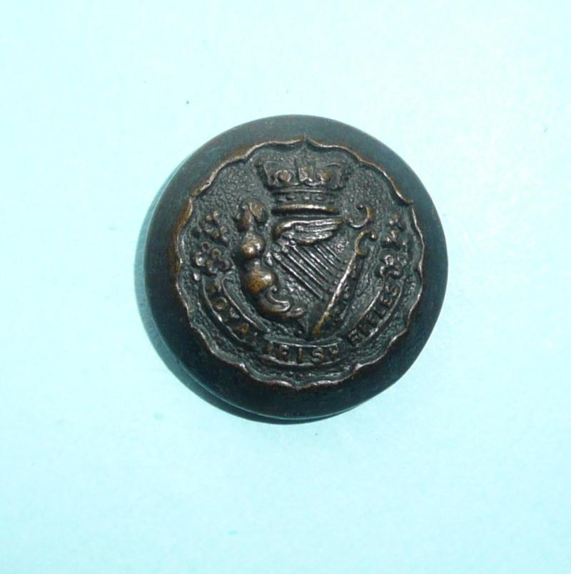 QVC Royal Irish Rifles (RIR) Officer's Medium Pattern Blackened Brass Button