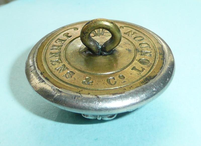 Irish Militia - 102nd Prince of Wales's Own Donegal Militia Officer's Silver Plated Large Pattern Coatee Button