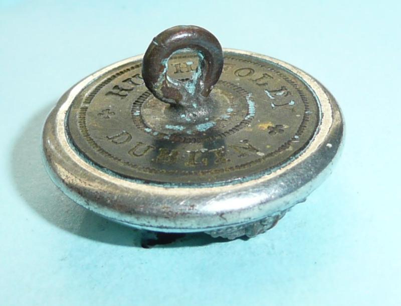 Irish Militia - North Tipperary Militia Officer's Silver Plated Large Pattern Coatee Button, Pre 1855