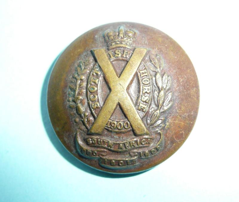 WW1 Scottish Horse Yeomanry Other Ranks Large Pattern Bronzed Brass Button
