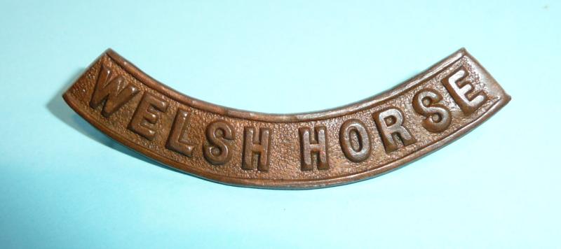 WW1 - The Welsh (Yeomanry) Horse (Lancers) Bronze Shoulder Title