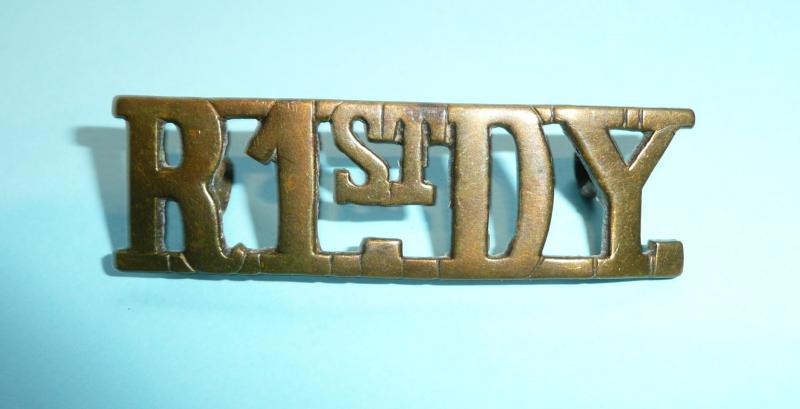 1st Royal Devon Yeomanry Brass Shoulder Title