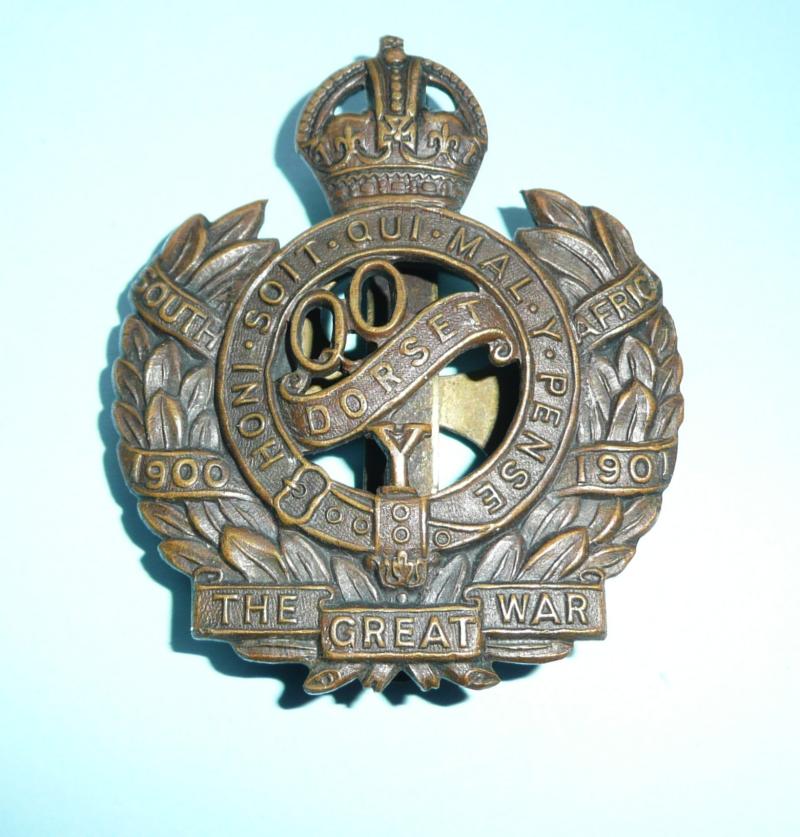 The Queens Own Dorsetshire Yeomanry (Hussars) Other Ranks Bronze Cap Badge