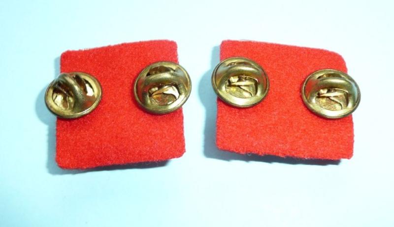 The Duke of Edinburgh's Royal Regiment (Berkshire and Wiltshire) DORR Matched Facing Pair of Officer's Collar Badges, c1980